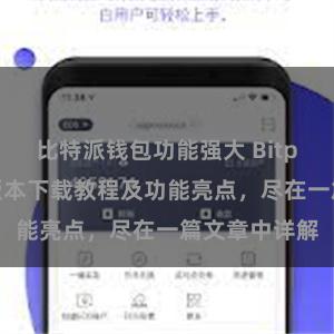 比特派钱包功能强大 Bitpie钱包最新版本下载教程及功能亮点，尽在一篇文章中详解