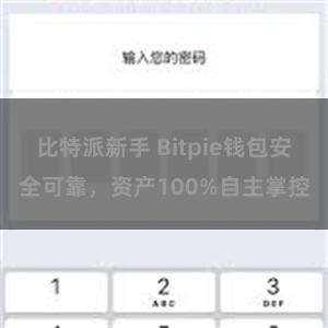 比特派新手 Bitpie钱包安全可靠，资产100%自主掌控