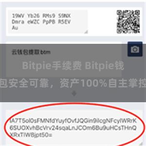 Bitpie手续费 Bitpie钱包安全可靠，资产100%自主掌控