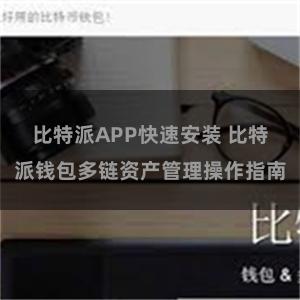 比特派APP快速安装 比特派钱包多链资产管理操作指南