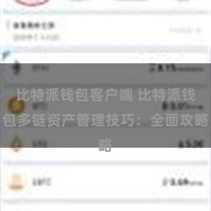 比特派钱包客户端 比特派钱包多链资产管理技巧：全面攻略