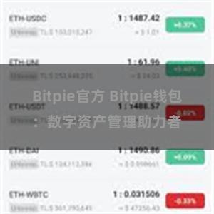 Bitpie官方 Bitpie钱包：数字资产管理助力者