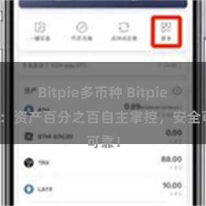 Bitpie多币种 Bitpie钱包：资产百分之百自主掌控，安全可靠！