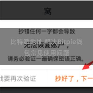 比特派地址 解决Bitpie钱包常见使用问题