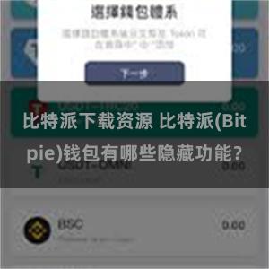 比特派下载资源 比特派(Bitpie)钱包有哪些隐藏功能？