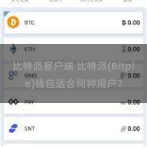 比特派客户端 比特派(Bitpie)钱包适合何种用户？